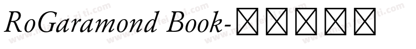 RoGaramond Book字体转换
